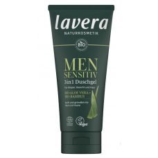 Lavera Men Sensitiv 3-in-1 dušas želeja/šampūns/sejas ziepes vīriešiem, 200ml